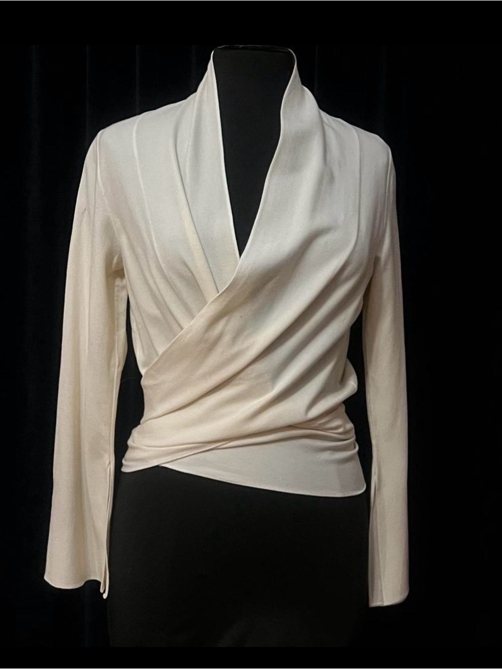 Voz Wrap Blouse in Ivory